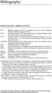 Bibliography The Handbook Of Historical Linguistics Wiley Online Library