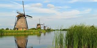 Kinderdijk in the netherlands and is famous. Kinderdijk Netherlands