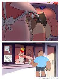 3boys anal anal sex animasanimus apron ass ass juice being  watched blush bottomless bulge cartoon network cash color cum deep throat  deepthroat dildo erection eyes open fast food fellatio