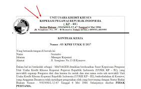 Surat perjanjian kontrak rumah dapat mengikat kedua belah pihak yang bersepakat. Contoh Surat Kontrak Kerja Karyawan Koperasi