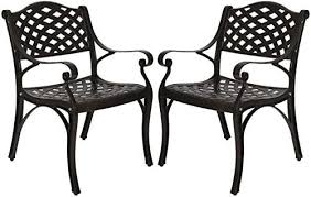 Amazing Offer On Artethys 2 Piece Cast Aluminum Iron Chair Outdoor Bistro Dining Chair Set Aluminum Dining Chairs In 2020 Patio Chairs Outdoor Chairs Garden Furniture