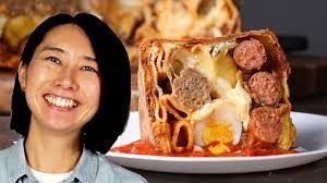 Rie Shows Us How To Make Timpano Timpano Recipe Food Videos Savoury Food