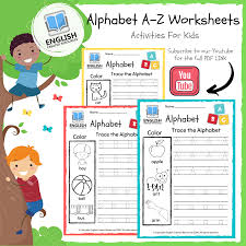 So whether you are just introducing the alphabet, needing some extra reinforcement for writing letters, or are onto letter sounds, these worksheets can work for . Alphabet A Z Worksheets Tracing And Colouring Book