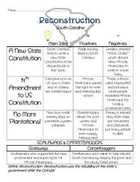 reconstruction graphic organizer chart