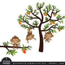 Monkeys On A Mango Tree Digital Clip Art Tree Drawing For Kids Mango Tree Digital Clip Art Set Set of mango fruit hand drawn elements botanical illustration.