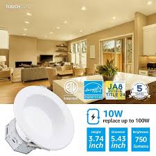 They look way easier to install and cheaper overall than regular can lights with the housing unit. 8 Pack 4 Inch 10w Led Canless Recessed Light Ic Rated Overstock 13378477