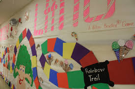 An apple orchard themed classroom. Pin By Shana Rich On Life Is Sweet In Kinder Theme Candyland Classroom Theme School Hallway Decorations Candy Land Theme