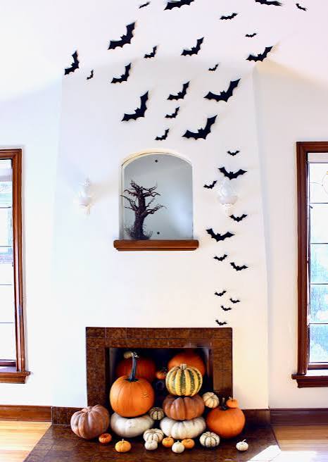 Black Bat Wall Hanging - Halloween Card Stock Cut-outs - 30 Pieces - Etsy