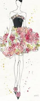 Di alta qualità 2020 del nuovo progettista di estate modo vestito splendido modello stampa elegante delle donne abito corto. Anne Tavoletti Floral Fashion Ii Art Plus Vendita Stampe Su Tela Quadri E Poster