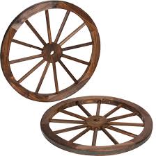 Get outdoors for some landscaping or spruce up your garden! Decorative Wood Garden Wagon Wheels Set Of 2 Rustic Garden Statues And Yard Art By Trademark Innovations Houzz