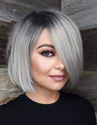 70 Stunning Sleek Silver Colored Bob Haircut Styles 2018 Styleschannel Hair Styles Silver Hair Color Bob Hairstyles For Round Face
