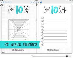 Digital Planner Stickers Level 10 Life Transparent Png Digital Journal Stickers For Goodnotes Metamoji Xodo Noteshelf 2 And More Digital Planner Planner Stickers Journal Stickers