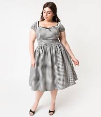 Black And White Gingham Dress Plus Size Pin On Things I D Like To Wear