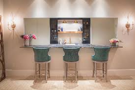Kitchen pass through contemporary with sophisticated modern undermount. Chic Basement Kitchen Wet Bar Designed For Entertaining Corinthian Fine Homes
