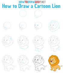 Easy step by step tutorial on how to draw a lion, pause the video at every step to follow the steps carefully. How To Draw A Cartoon Lion How To Draw Easy