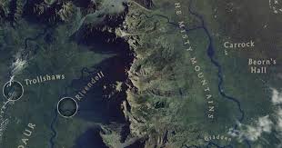 Detailed map of middle earth. One Map To Rule Them All Google Plots Middle Earth For Hobbit Movie