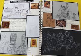 Al Fine Art A3 Brown Sketchbook Gallery Visits Component 1 Freedom And Or Limitations Thomas Rotherham College 2018 Sketch Book Gallery Artwork