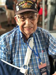 Roll call of recent WWII veteran visitors to the Museum: Fred Ballek (US  Marines, Pacific theater), Miron Eberle (US Army, European theater), Byron  Richmond (US Marine Corps, Panama Canal), Merlyn Hoppel (US