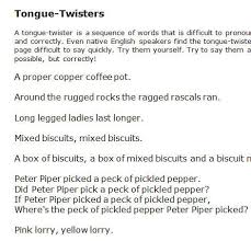 English Tongue Twisters Tongue Twisters Funny Tongue Twisters Tounge Twisters
