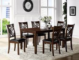Wooden chairs with simple design will complete this table. Eloise 7 Pc Dining Room Table Set Set Km Home Furniture Mattress