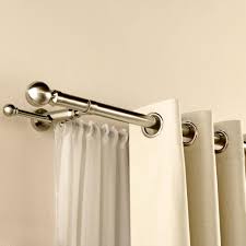 Tips On Selecting Striking Curtain Poles Double Rod Curtains Double Curtains Home Curtains