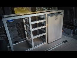 Extruded Aluminum Galley Framing Diy Sprinter Camper Van Youtube Diy Sprinter Camper Sprinter Camper Camper Beds