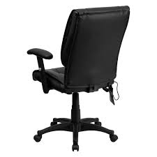 If you're looking for a contemporary design you'll. Flash Furniture Midback Massaging Black Leather Executive Swivel Chair With Adjustable Arms C Black Office Chair Executive Office Chairs Swivel Office Chair