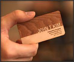 Dark engraved business card template. Engraved Wooden Business Cards