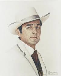 Mike Connors as Hatfield Gambler (1966) by Norman Rockwell for the movie  Stagecoach