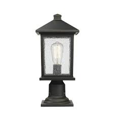 Filament Design Malone 1 Light Oil Rubbed Bronze Outdoor Pier Mount Cli Jb047608 The Home Depot