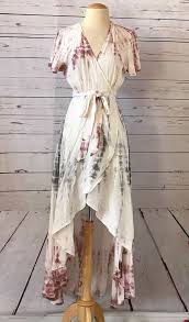 Nwt Aakaa Tie Dye Wrap Tie Maxi Dress Size M Hi Low Hem Mauve New Aakaa Maxidress Casual Tie Maxi Dress Dresses Maxi Dress