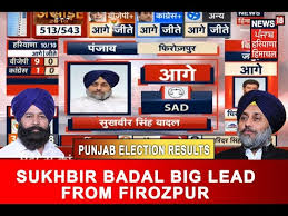 Punjab untouched by modi wave. Sukhbir Badal Big Lead From Firozpur Lok Sabha Election Results 2019 Live Coverage Punjab Latest Youtube