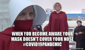 'handmaid's tale' memes flood twitter as women respond to health care bill. Matt Hodgkinson On Twitter Don T Look At Me Look At The Oranges Inspired By A Lockdownuk Shopping Trip Here S Mssim40 S Handmaid S Tale Themed Coronavirus Memes Coronamemes Handmaidstale Covid19pandemic Https T Co V1djfflrss
