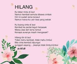 Puisi Hilang Quotes Motivation Rasa