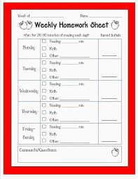 Ideas By Christy Weekly Homework Sheet Homework Sheet Weekly Homework Weekly Homework Sheet