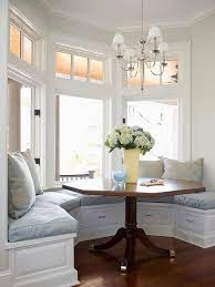 Let Natural Light Brighten A Space With A Bay Window Banquette Must Have In My Future Kitchen House Interior Window Seat Kitchen Home Decor