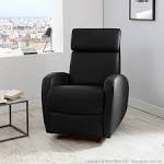 Fauteuil relax manuel en cuir avec ttire inclinable PAUL