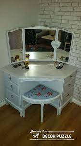 Browse Our Functional Ideas Of Corner Dressing Table Designs For Small Bedroom Modern White Corner Dressi Corner Dressing Table Home Decor Dressing Room Decor