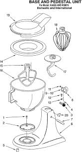 kitchenaid 4k45ss mixer partswarehouse