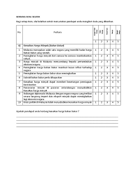 Borang soal selidik akan diedarkan kepada 30 orang penduduk taman jaya padang temu, melaka. Contoh Borang Soal Selidik