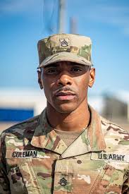 Staff Sgt. Lecory Coleman poses for a photo after an