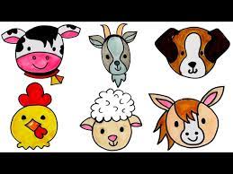 Maybe you would like to learn more about one of these? How To Draw Cute Animal Faces For Kindergarten Drawing And Coloring For Kids Youtube