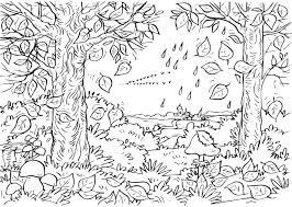 Coloring is making a comeback in a huge way. Online Coloring Pages Coloring Page Rain In The Autumn Forest Forest Download Print Coloring Page