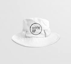 Premium Psd White Bucket Hat Mockup Template