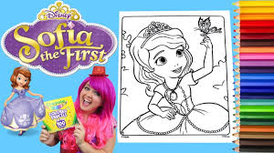 Here is a collection of sofia the first free coloring pages printable. Coloring Sofia The First Coloring Book Page Colored Pencil Prismacolor Kimmi The Clown Youtube