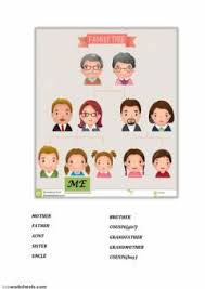 My Family Tree Language English Grade Level Grade 3 School Subject English As A Second La Family Tree Worksheet Family Worksheet Family Activities Preschool