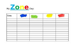 Zone Of Regulation Chart Worksheets Teaching Resources Tpt