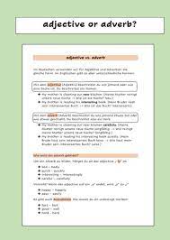 An adverb is a part of speech that modifies verbs, adjectives, and other adverbs.examples below. Adverbs Of Manner Adjective Vs Adverb Merkblatt Unterrichtsmaterial Im Fach Englisch In 2021 Unterrichtsmaterial Englischunterricht Adjektive