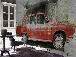 Share your passion for innovative engineering or classic curves with a car wallpaper for walls that matches your personal tastes. Vinyl Wallpaper Cars Vintage Collection By Adriani E Rossi Edizioni