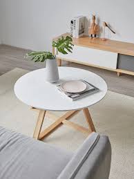 Mirroring a round table or going for a formal option; Japanese Style Log Oak Living Room Coffee Table White Nordic Simple Creative Small Apartment Round Coffee Table Aliexpress